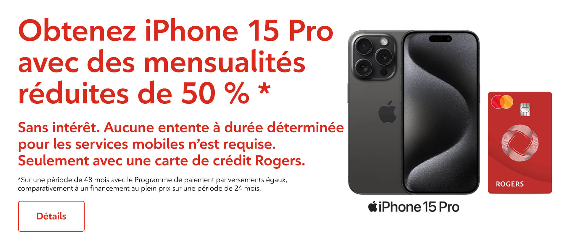 iPhone 15 Pro avec carte de crédit Rogers